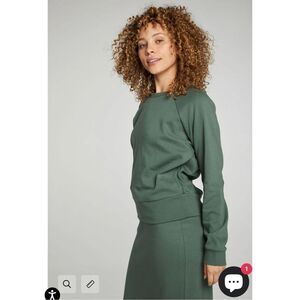 Chaser Long Sleeve Crew Neck Raglan Pullover size small m7